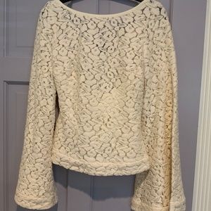 Elizabeth and James Lace Trumpet Sleeve Top